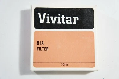 Vivitar 81A 55mm Filter for Color Film Daylight & Type B,  FREE 2-3 Day Ship!!! - Image 1 of 3