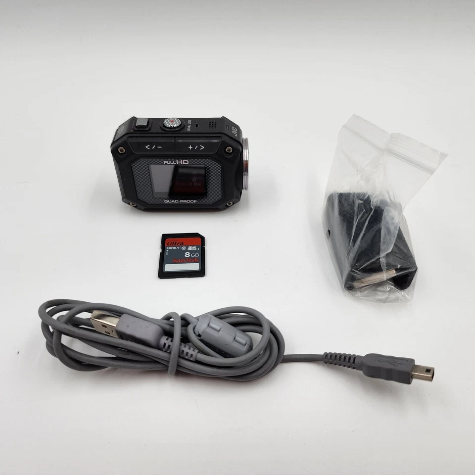 JVC GC-XA1BU HD Adixxion Action Video Camera With Charger, 8gb Sd Card And More - Image 1 of 4