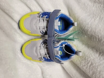 NUEVO Zapato Stride Rite Bebé Talla 6M Sorpresa Lavable Maddox Zapatilla Nuevo con Etiquetas Gris/Neón Foto 1 de 4
