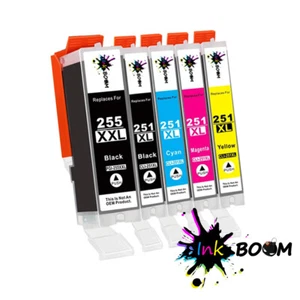 5 Ink Cartridge for PGI-255XL CLI-251XL MG5620 MG7520 MG7120 MX722 MX922 - Picture 1 of 1