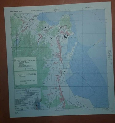 1946 US Army Map City Plan of Kanda, Fukuoka Prefecture, Kyushu Japan - Image 1 of 4