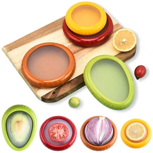 1/4X Silicone Fruit Storage Box Reusable Vegetable Storage Container for Fridge - Picture 1 of 17