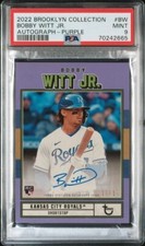 2022 Topps Brooklyn Collection AC-BW Bobby Witt Jr Autograph Purple  10/10 PSA 9