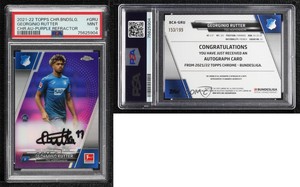 2021 Chrome Bundesliga Purple Refractor Georginio Rutter PSA 9 Rookie Auto RC