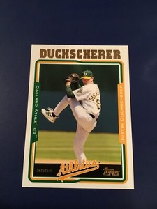 2005 Topps # 421 JUSTIN DUCHSCHERER Oakland Athletics A's Set Break MINT