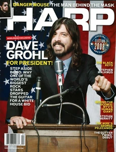 HARP Magazine March 2008 Foo Fighters Dave Grohl Black Keys Danger Mouse Bono - Picture 1 of 2