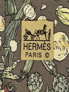 HERMES 7460 HA “vegetables” 100% Silk tie new in box without tags - Picture 1 of 6