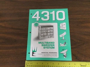 Weinschel 4310 Multiband Sweeper System Electronics Test Equipment Brochure - Picture 1 of 1
