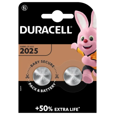 Duracell DL2025 CR2025 2025 3V Lithium Coin Cell Battery x 2 **Long Expiry**