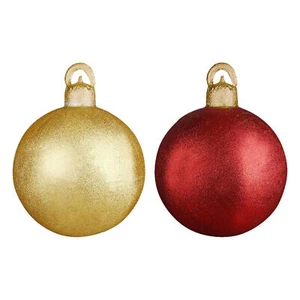 Inflatable Large Christmas Ball Outdoor Giant Xmas Decorations Ornaments 23”PVC - Picture 1 of 14