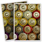 2 x Vinyl Stickers 7x10cm - Retro Batteries Power Bank  #3084
