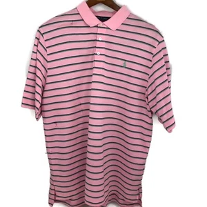 Polo Ralph Lauren Herren Polo Golf Hemd L Blau Rosa Grün Gestreift. Kurzarm - Bild 1 von 3