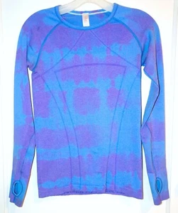 Ivivva Lululemon Swiftly Tech Top Seamless L. Slv Sky Blue Lavender 14 Girl - Picture 1 of 8