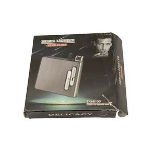 Henda Delicacy Cigarette Case Lighter Built-in Dual Arc USB Rechargeable Lighter - Picture 1 of 4