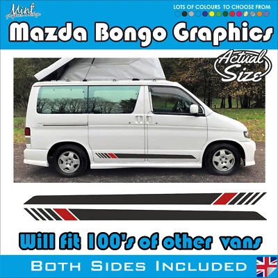 MAZDA BONGO Camper Side friendee Stripe Decals Stickers Van Graphics NO P&P 038 - Image 1 of 3