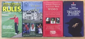 Set of 4 Golf Video Lessons Teachings Rules Swing Advice Dean Reinmuth VHS Tapes - Imagen 1 de 11