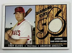 Tarjeta reliquia uniforme Bowman Heritage Troy Glaus 2003 cortes de diamante MS2 - Imagen 1 de 2