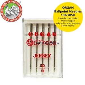 ORGAN Ball Point Home Sewing Machine Needles - Stretch Jersey - Made in JAPAN - Picture 1 of 8