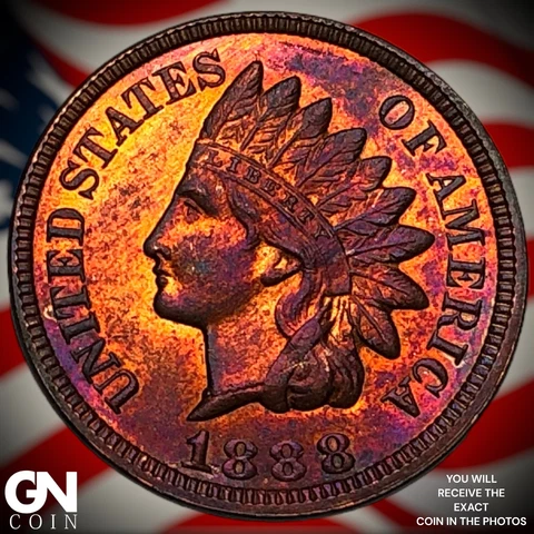 1888 Indian Head Cent Penny  Q6026 Cover