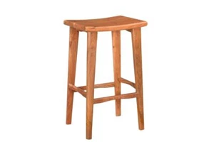 32 Wood Brown Solid Wood Backless Counter Height Bar Chair - Picture 1 of 1