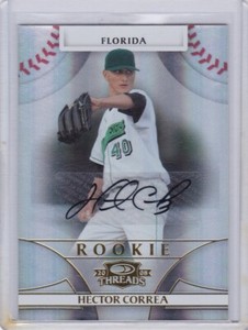 2008 Donruss Threads  Baseball Card #116 Hector Correa Autog 205/999 - NrMt