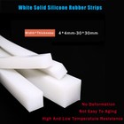 White Solid Silicone Rubber Strip Waterproof Heat Resistant Sealing Square Strip