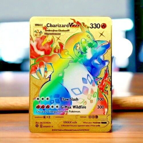 Carta Pokémon em Metal Charizard 800HP, Promoçoes