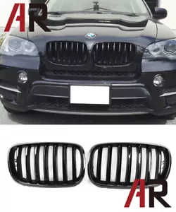 Original Look Shiny Black Front Grille W/ M Tri Metal For BMW E70 X5 X5M 08-13 - Picture 1 of 2