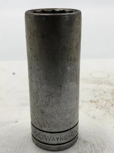 Vintage S-K Wayne Tools  1/2" Drive 12PT 7/8" Deep Socket #40828, Free Shipping - Picture 1 of 5