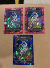 2023 Panini Prizm New York Tom Seaver Pink Iced(2) Blue Iced (1) Prizm Cards