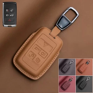 Genuine Leather Car Key Cover Case For Land Rover Range Rover Discovery Evoque - Picture 1 of 16