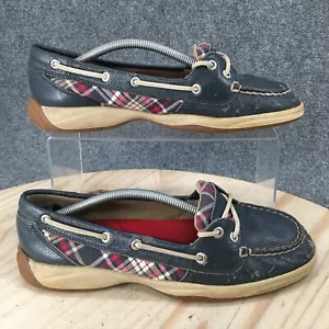 Zapatos para mujer Sperry Top Sider Boat 8,5 M Laguna azul rojo cuero a cuadros STS90318 - Imagen 1 de 11