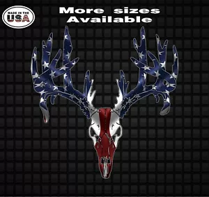 Cbcdecals- American Flag Deer Head Cornhole Board decals - Bild 1 von 3