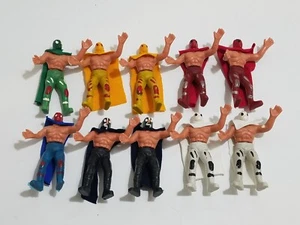 10 Vintage Mexican Lucha Libre Wrestling Toys Unbranded. Interchangeable. - Picture 1 of 13