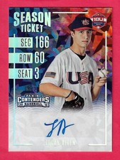 LOGAN ALLEN 2016 Panini Elite Extra Edition Season Ticket AUTO CRACKED ICE /24