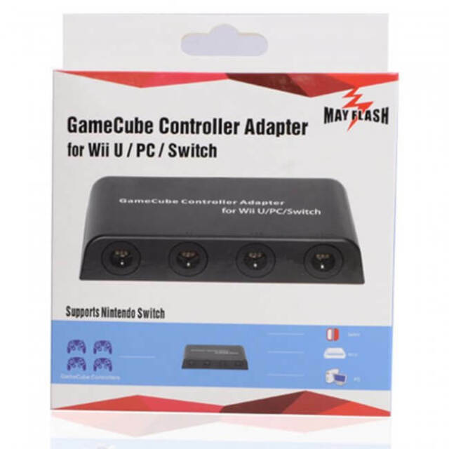 Adaptador CLOUDREAM para mando Gamecube, adaptador Super Smash Bros Switch  Gamecube para WII U, Switch y PC. Soporta funciones de turbo y vibración.  Sin controlador ni adaptador Lag & Gamecube