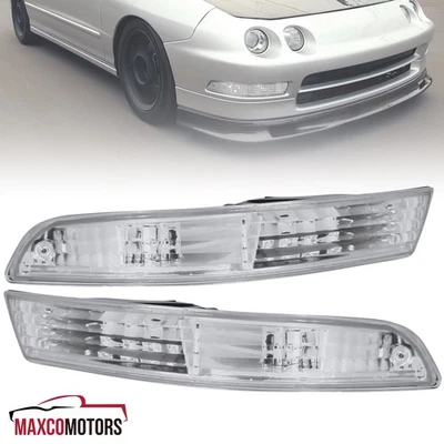 Bumper Lights Fits 1994-1997 Acura Integra Front Turn Signal  Lamps Left+Right - Image 1 of 4