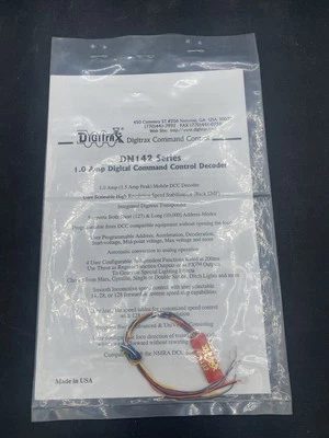DIGITRAX DN142  1.0 AMP DIGITAL COMMAND CONTROL MOBILE DECODER - Image 1 of 2