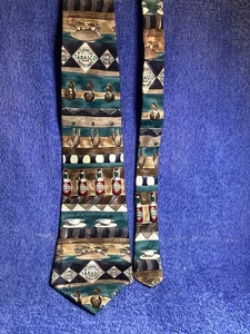 Tabasco Men’s Colorful Seafood Graphics Theme Tie. 57 Inches X 4 100 % Silk USA - Picture 1 of 6