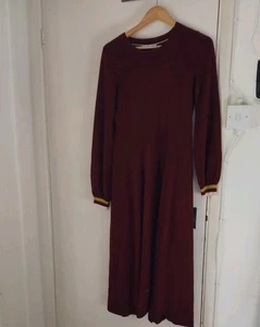 BODEN EDEN KNITTED WOOL BLEND DRESS - K0124(MISSING TIE BELT) SIZE 12 VGC - Picture 1 of 13