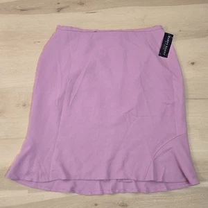 Karen Scott helllila Midirock ausgestellter Saum Übergröße Damen 22W Polyester neu mit Etikett - Bild 1 von 11
