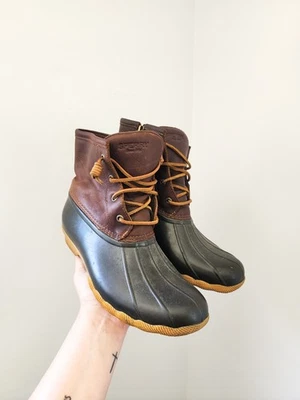 Sperry Dark Brown Saltwater Duck Boot (Women's Size 10) - Image 1 of 4