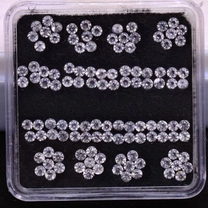 VVS 115 Pcs Natural White Topaz 2mm Round Cut Calibrated Gemstones Wholesale Lot - Picture 1 of 4