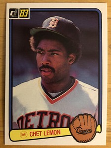 1983 Donruss Chet Lemon Baseball Card #511 Tigers Mid-Grade EX O/C