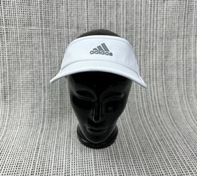Adidas Aeroready OS Blanco Gris Sol Golf Visera Sombrero Gorra Ajustable Ligero Foto 1 de 4