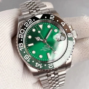 NH34 Reloj Automático Hombre GMT Reloj de Buceo Verde 20BAR Impermeable Zafiro 40mm - Imagen 1 de 10