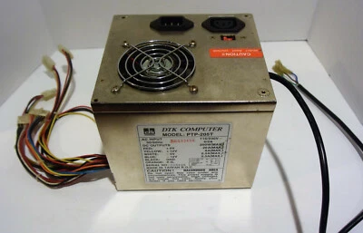 DTK Model PTP-205T POWER SUPPLY 200watt w/ Extension for Power Button - Image 1 of 4