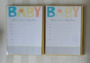 Lot of TWO CARLTON Baby Shower INVITATIONS Total SIXTEEN New In Package - Picture 1 of 2