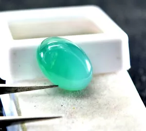 6.50 Ct Certified Natural Untreated Zambian Emerald Oval Cabochon Gemstone E2942 - Picture 1 of 5