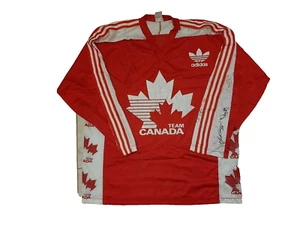 Kanada Hockey Shirt Adidas 1985/1988 Jersey Vintage Special Rare # SIGNED TEAM - Bild 1 von 11